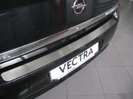 Opel Vectra C 2002-2008 гг. Накладка на задний бампер Natanika (нержавейка) фото 1