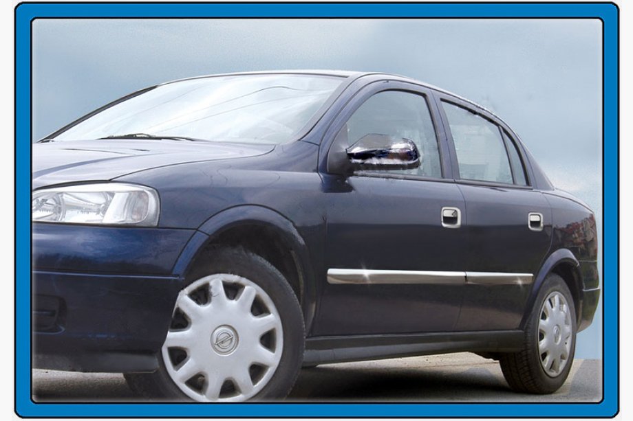 Opel Astra G classic 1998-2012 гг. Дверные Молдинги Нержавеющая Сталь (4 шт) OmsaLine - Итальянская Нержавейка Image