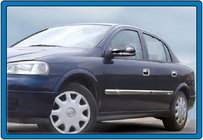 Opel Astra G classic 1998-2012 гг. Дверные Молдинги Нержавеющая Сталь (4 шт) OmsaLine - Итальянская Нержавейка фото 1