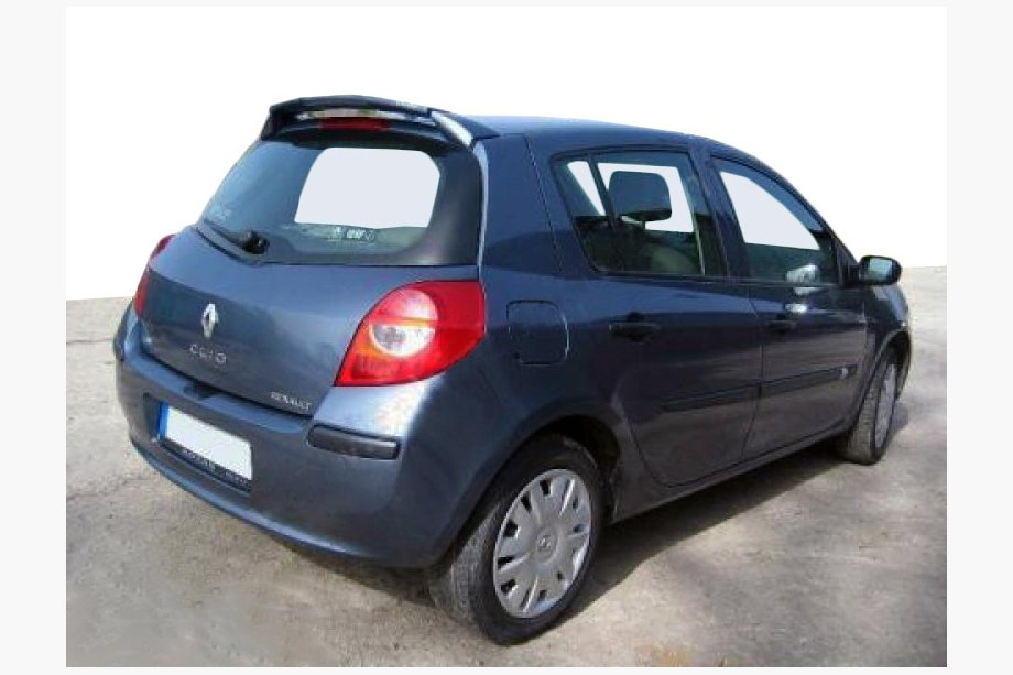 Renault Clio III 2005-2012 гг. Спойлер HB (грунтованный под покраску) Image