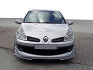 Renault Clio III 2005-2012 гг. Накладка на передний бампер V1 (под покраску) фото 1