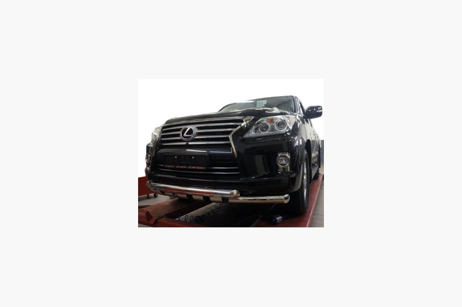 Lexus LX570/450d 2008-2022 гг. Передняя защита Gronder (2008-2015 нержавейка) Image