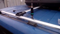 Nissan Pathfinder R51 2005-2014 гг. Поперечины на интегрированные рейлинги с замком (2 шт) Серый фото 8