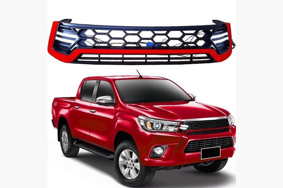 Toyota Hilux 2015- гг. Передняя решетка с LED Image