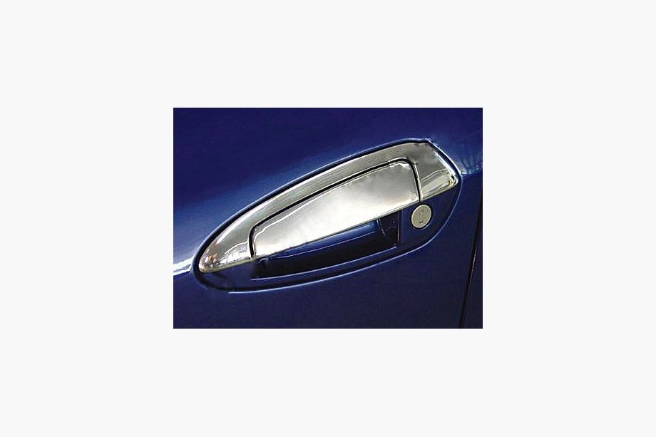 Fiat Punto Grande/EVO 2006-2018 гг. Хромированные накладки на дверные ручки с верхней частью (2-дверные, нержавейка) Image