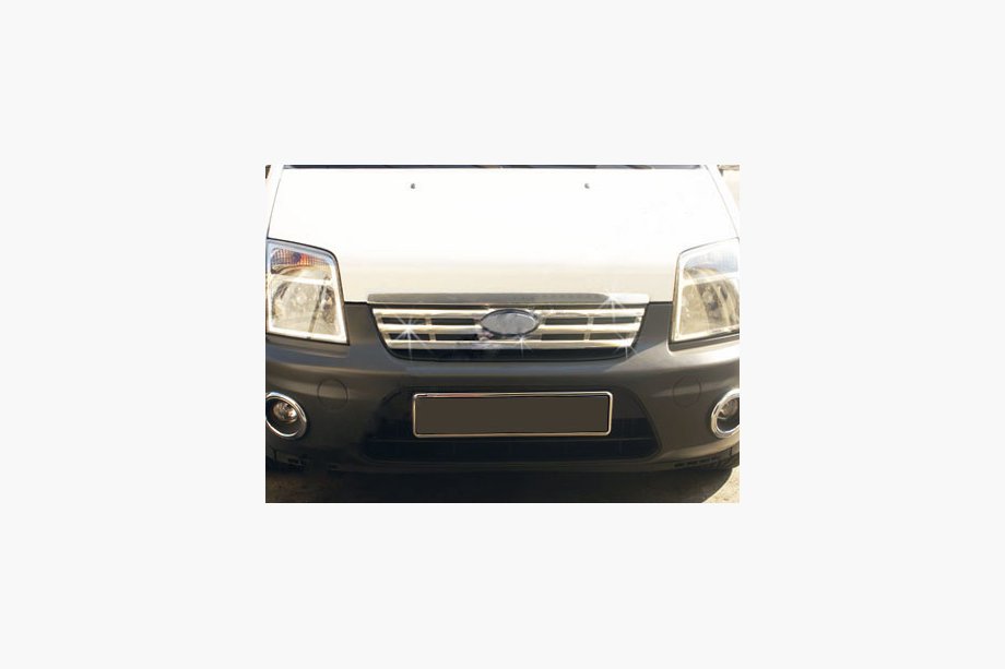 Ford Connect 2010-2013 гг. Накладки на решетку радиатора и кант (2 шт., нержавейка) Image