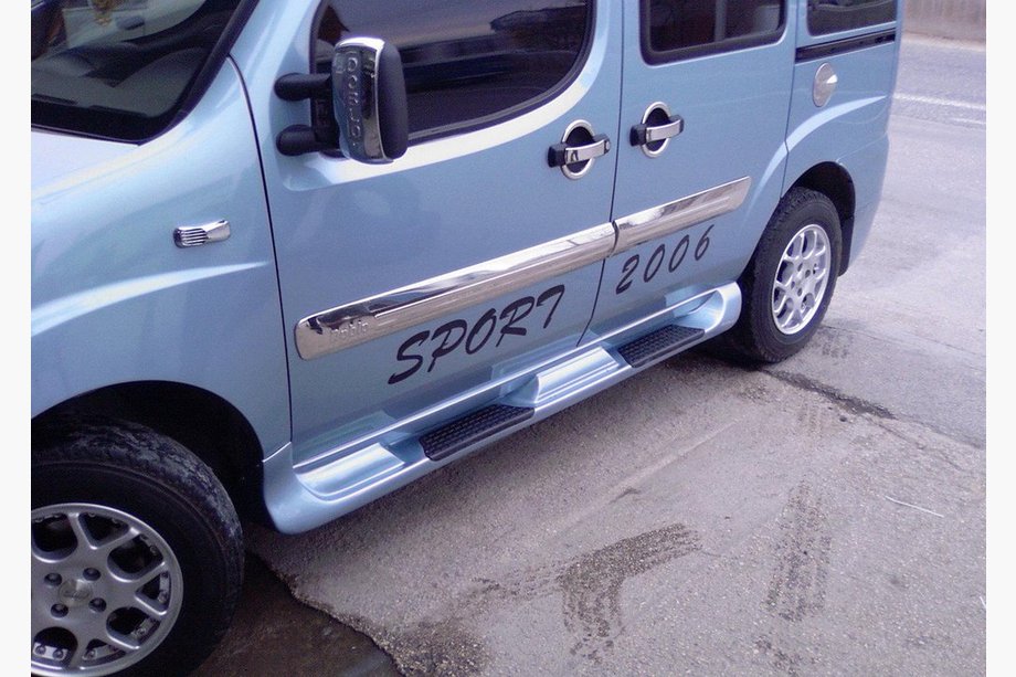 Fiat Doblo I 2005-2010 гг. Боковые Пороги Sorento Тип (Под Покраску) Фото 3