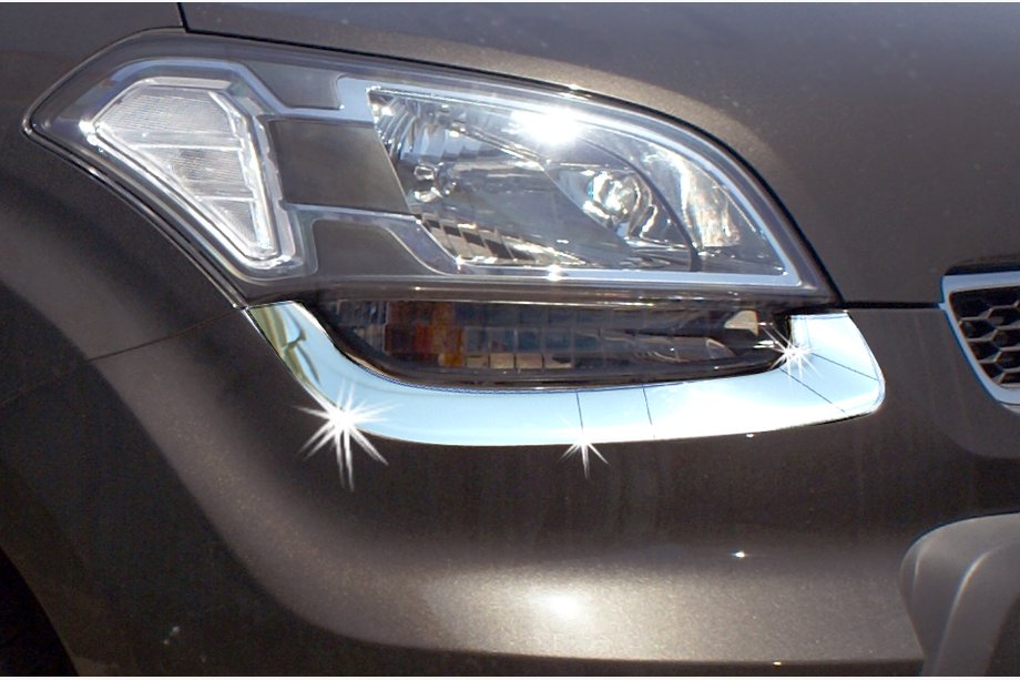 Kia Soul I 2008-2013 гг. Накладки на фары (2 шт., нержавеющая сталь) Image