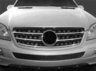 Mercedes ML W164 2005-2011 гг. Хром накладки на решетку (5 шт., нержавейка) Carmos - Турецкая Нержавеющая Сталь фото 1