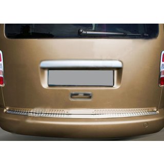 Накладка на задний бампер прямая (Omsa, нержавейка) Volkswagen Caddy 2010-2015 гг. фото 2