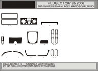 Peugeot 207 2006–2014 гг. Накладки на панель приборов (Hartman) Синий фото 1
