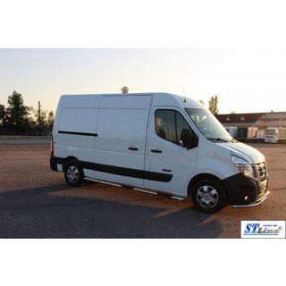 Боковые трубы BB002 (2 шт., нержавейка) Opel Movano 2010-2021 гг. фото 2