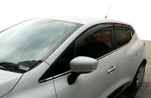 Renault Clio IV 2012-2019 гг. Ветровики HB (4 шт., Sunplex Sport) фото 1