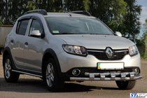 Dacia Sandero 2013-2020 гг. Передняя Дуга ST015 (Нержавейка) фото 3