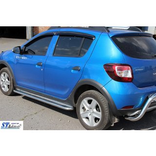 Боковые Пороги KB001 Нержавейка Dacia Sandero 2013-2020 гг. фото 3