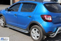 Renault Sandero 2013-2022 гг. Боковые Пороги KB001 Нержавейка фото 3