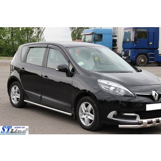 Боковые трубы BB001 (2 шт., нержавейка) Renault Scenic/Grand 2009-2016 гг. фото 2