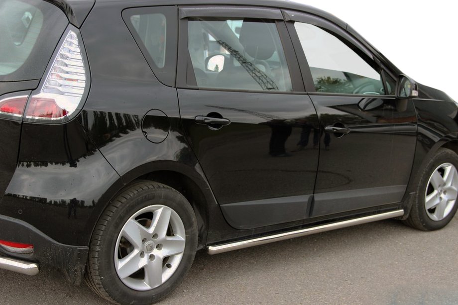 Renault Scenic/Grand 2009-2016 гг. Боковые трубы BB001 (2 шт., нержавейка) Image