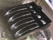Ford Transit 2014- гг. Накладки на ручки с черной полосой (4 шт, ABS) фото 2