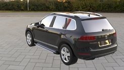 Volkswagen Touareg 2010-2018 гг. Боковые Подножки Rainbow (2 шт., Алюминий) фото 2