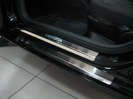 Seat Ibiza 2010-2017 гг. Накладки на Пороги Nataniko (8 шт., Нержавейка) Premium - лента 3M, 0.8 мм фото 1
