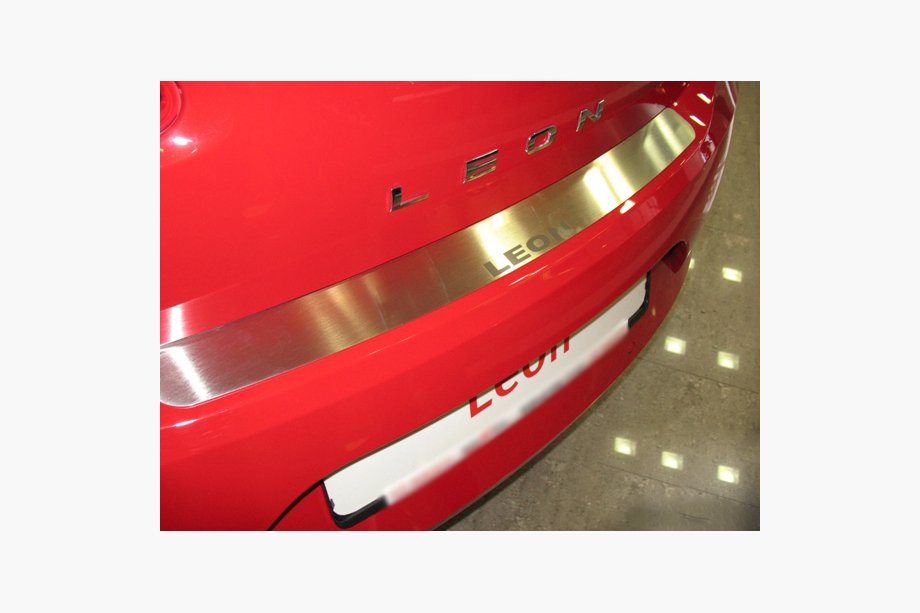 Seat Leon 2005-2012 гг. Накладка на задний бампер Natanika (нержавейка) Image