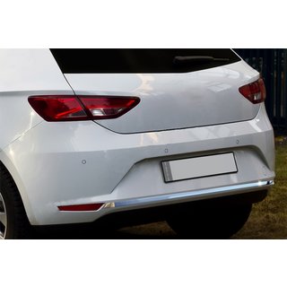 Накладка на задний бампер нержавейка Seat Leon 2013-2020 гг. фото 1