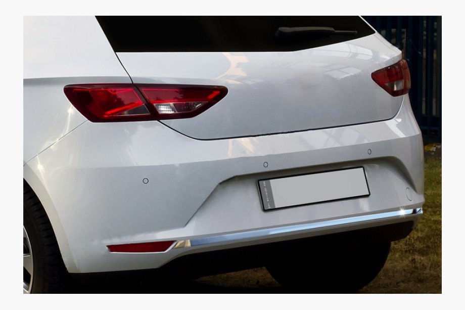 Seat Leon 2013-2020 гг. Накладка на задний бампер нержавейка Image