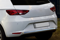 Seat Leon 2013-2020 гг. Накладка на задний бампер нержавейка фото 1