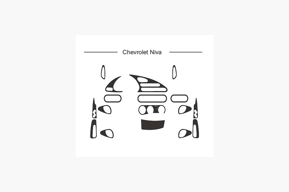 Chevrolet Niva 1998-2020 гг. Накладки на панель приборов (Hartman) Image