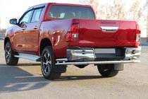 Toyota Hilux 2015- гг. Задняя дуга AK005-2 (нерж. сталь) фото 4
