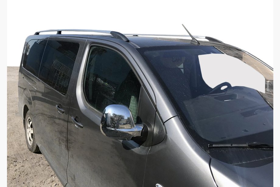 Toyota Proace 2016- гг. Хромированные Рейлинги Короткая база, металлическая ножка Фото 3