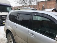 Toyota Land Cruiser Prado 120 2002-2009 гг. Рейлинги Черные Турецкие Пластиковые ножки фото 10