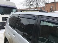 Toyota Land Cruiser Prado 120 2002-2009 гг. Рейлинги Черные Турецкие Пластиковые ножки фото 9