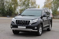 Toyota Land Cruiser Prado 150 2009-2023 гг. Передняя защита ST014 (нержавейка) фото 5