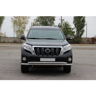 Передняя защита ST014 (нержавейка) Toyota Land Cruiser Prado 150 2009-2023 гг. фото 2