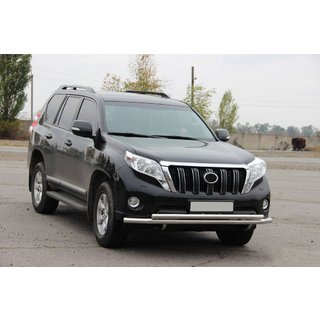 Передняя защита ST014 (нержавейка) Toyota Land Cruiser Prado 150 2009-2023 гг. фото 4