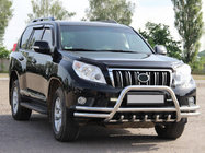 Toyota Land Cruiser Prado 150 2009-2023 гг. Защита переднего бампера WT003-2-Plus (нерж) фото 1