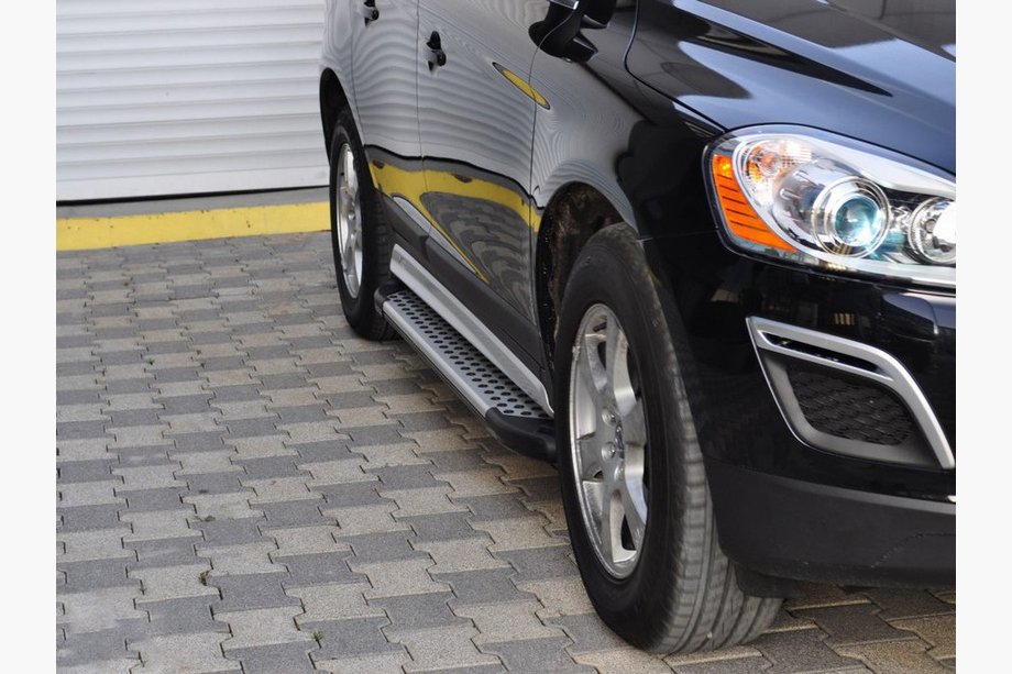 Volvo XC60 2009-2017 гг. Боковые пороги Allmond Grey (2 шт., алюминий) Image