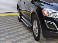 Volvo XC60 2009-2017 гг. Боковые пороги Allmond Grey (2 шт., алюминий) фото 1