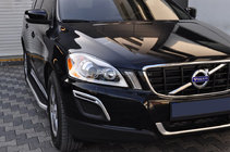 Volvo XC60 2009-2017 гг. Боковые Подножки Fullmond (2 шт., Алюминий) фото 1