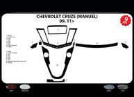 Chevrolet Cruze 2009–2015 гг. Накладки на панель (Механика) фото 4