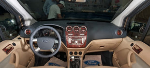 Ford Connect 2010-2013 гг. Накладки на панель приборов (Большой комплект) фото 4