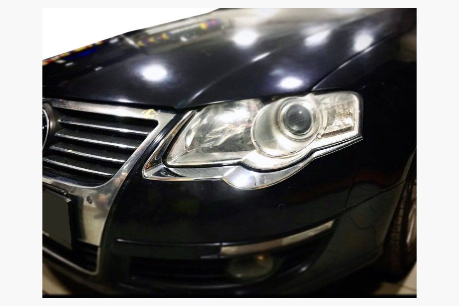 Volkswagen Passat B6 2006-2012 гг. Реснички на фары (2 шт., пластик) Image