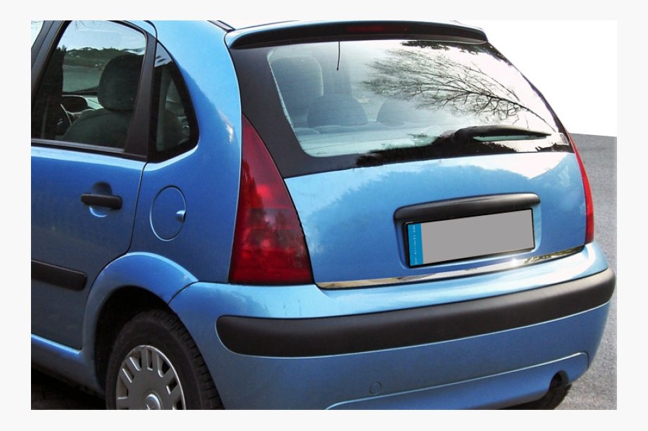 Citroen C-3 2002-2009 гг. Накладка нижней кромки багажника (нержавейка) 0,8 мм Image