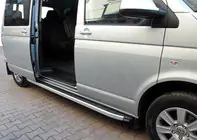 Volkswagen T4 Caravelle/Multivan 1990–2003 гг. Боковые пороги Fullmond (2 шт., алюминий) фото 1