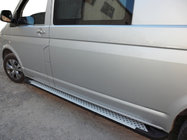 Volkswagen T5 2010-2015 гг. Боковые пороги X5-тип (2 шт., алюминий) фото 1