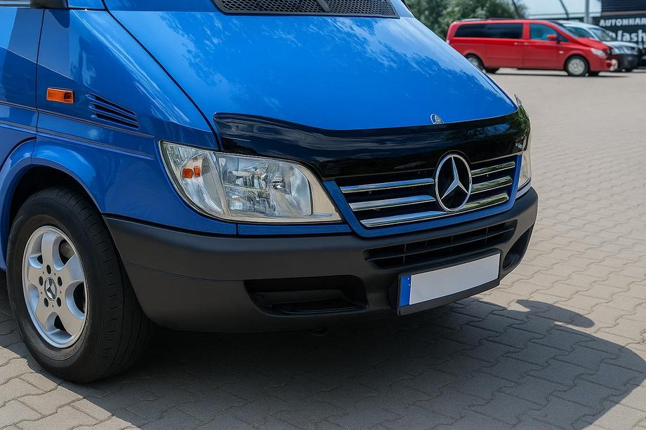 Mercedes Sprinter W901/902/903/904/905 1995–2006 гг. Хромированные накладки на рамку решетки радиатора (2002-2006, 5 частей, нержавейка) Image