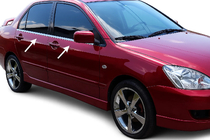 Mitsubishi Lancer 9 2004-2008 гг. Наружные Окантовки Окон Нержавеющая Сталь (4 шт) OmsaLine - Итальянская Нержавейка фото 1
