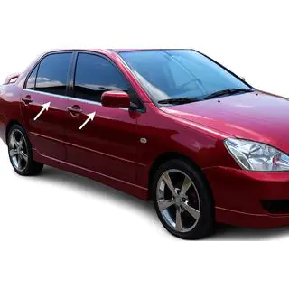 Наружные Окантовки Окон Нержавеющая Сталь (4 шт) Mitsubishi Lancer 9 2004-2008 гг. фото 1